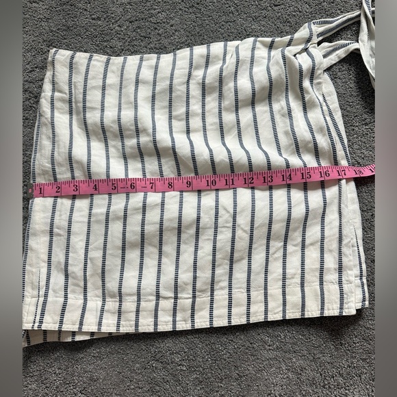 Theory Wrap-Tie Skirt in Split Stripes - Picture 10 of 15